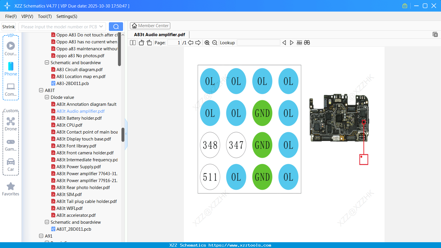 OPPO A83t Audio Amplifier